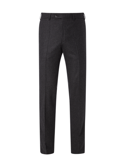 Hiltl Contemporary Fit Anzug-Hose aus Schurwolle Dunkelgrau Melange 1