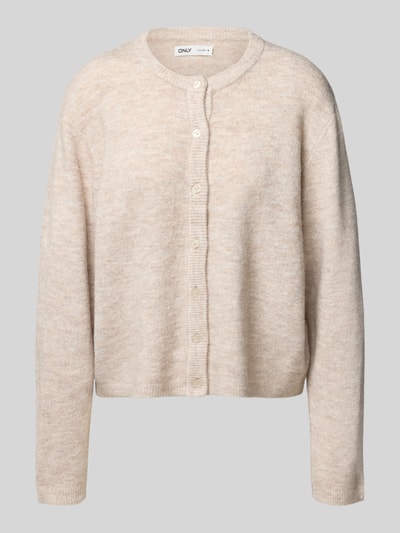 Only Loose fit gebreid jack met knoopsluiting, model 'SIMONI' Offwhite - 2