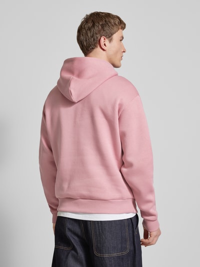 REVIEW Hoodie mit Label-Print Altrosa 5