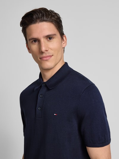 Tommy Hilfiger Regular Fit Poloshirt mit Logo-Stitching Marine 3