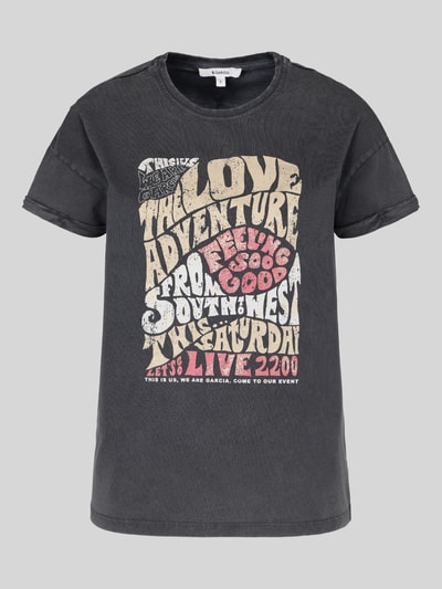 Garcia Regular Fit T-Shirt aus reiner Baumwolle Graphit 2