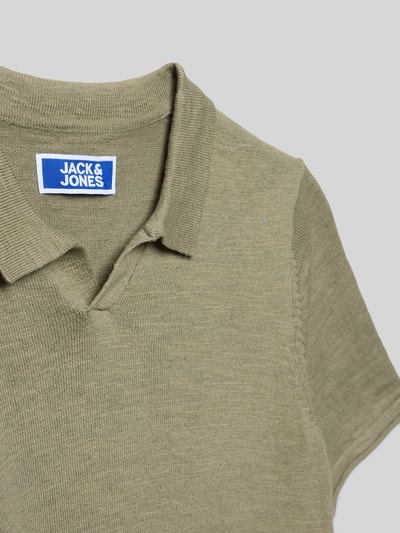 Productfoto, Poloshirt met V-hals Model 'KANE' van JACK & JONES, puur katoen, regular fit, ruglengte bij maat 140: 54 cm