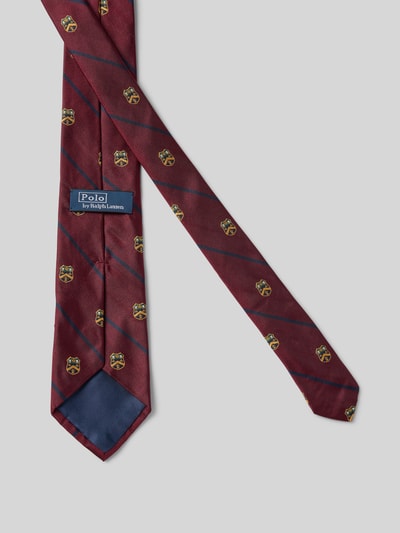 Polo Ralph Lauren Stropdas van zijde in all-over look (8 cm) Bordeaux - 2
