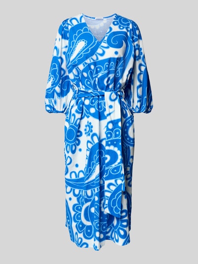 Seidensticker Midi-jurk van een mix van katoen en linnen Koningsblauw - 2