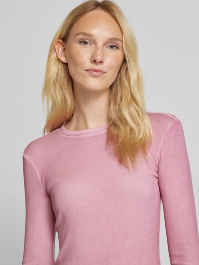 Jake*s Casual Shirt met lange mouwen en structuurmotief Rosé - 3