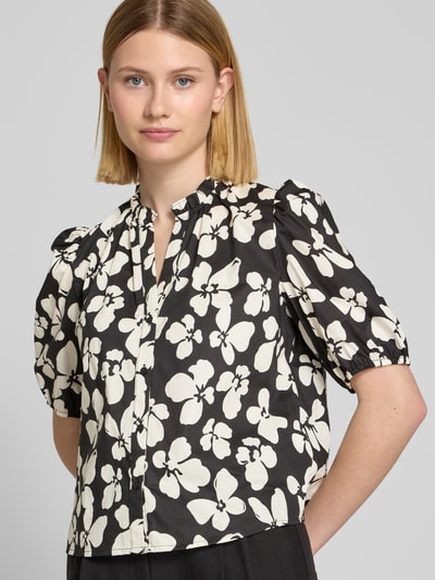 Christian Berg Woman Selection Regular Fit Bluse mit Puffärmeln Black 3