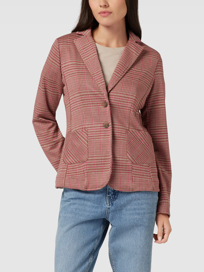 More & More Blazer mit Hahnentrittmuster Pink 4