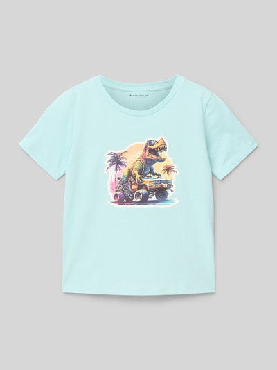 Tom Tailor Regular Fit T-Shirt aus reiner Baumwolle Bleu 1