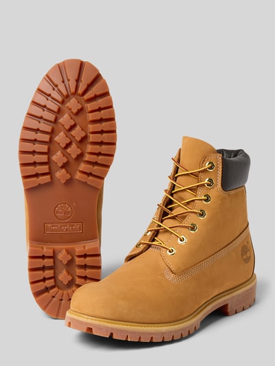 Timberland Schnürboots aus echtem Leder Sand 4