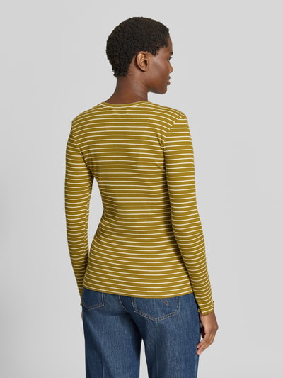 Selected Slim Fit Langarmshirt aus Baumwoll-Mix Modell 'ANNA' Oliv 5