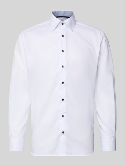 ETERNA Comfort fit zakelijk overhemd van katoen met kentkraag Wit - 2