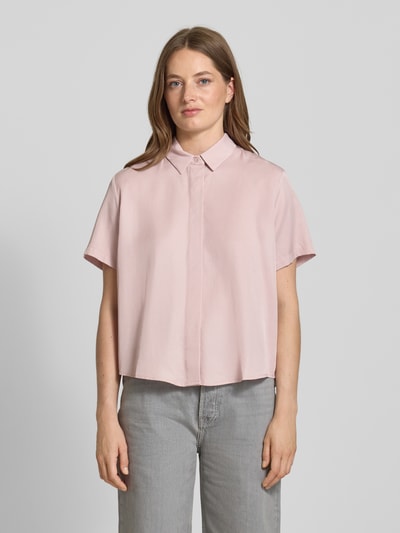 Samsøe Samsøe Bluzka z lyocellu z krytą listwą guzikową model ‘MINA’ Jasnofioletowy 4