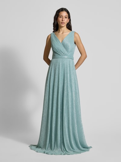 TROYDEN COLLECTION Abendkleid mit Taillenpasse Mint Melange 4