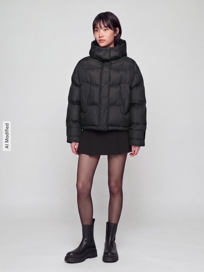 HUGO Blue Pufferjacke mit Kapuze Modell 'Farida-2_B' Black 1