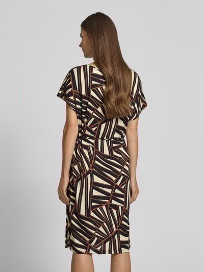 Soyaconcept Knielange jurk met strikceintuur, model 'FELICITY' Zwart - 5