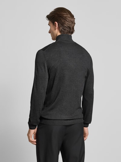 MCNEAL Strickjacke aus Viskose-Mix mit Stehkragen Dunkelgrau Melange 5