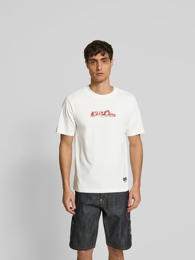 Evisu T-Shirt mit Label-Print Weiss 4