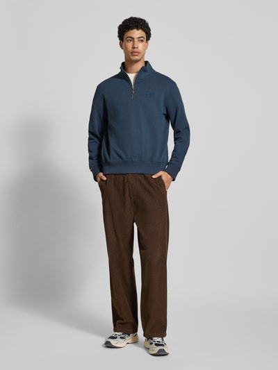 Superdry Regular Fit Sweatshirt mit Logo-Stitching Dunkelblau 1
