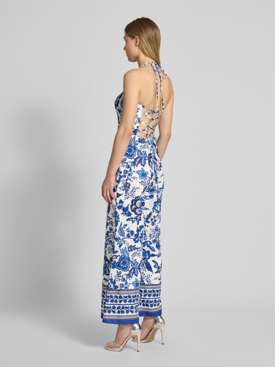 ADLYSH Jumpsuit met vetersluiting aan de achterkant en halter Blauw - 5