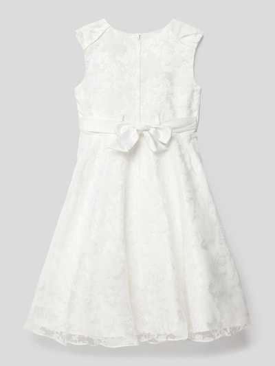 Happy Girls Communiejurk met bloemenapplicatie Offwhite - 3