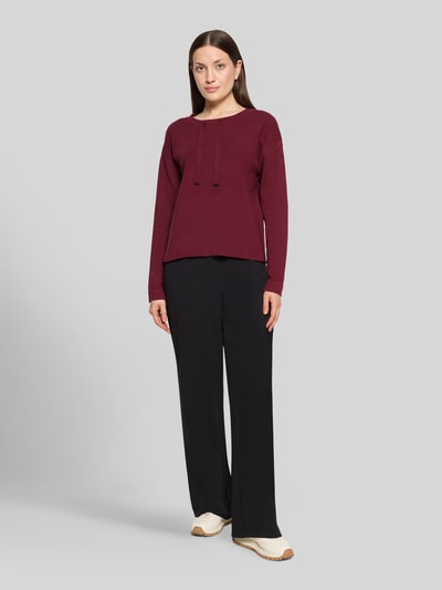Betty Barclay Pullover mit Kordel-Detail am Ausschnitt Bordeaux 1