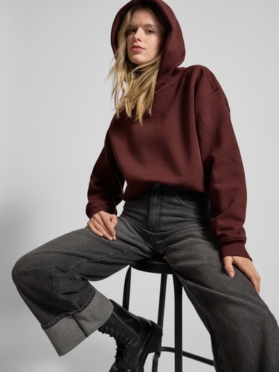 LeGer by Lena Gercke Hoodie mit Label-Stitching Modell 'Abby' Bordeaux 3