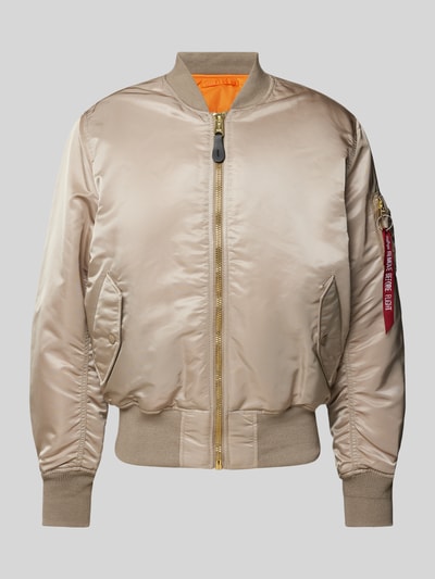 Alpha Industries Bomberjacke mit Stehkragen Sand 1