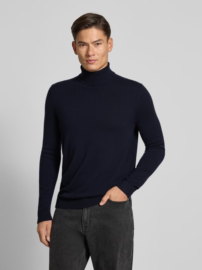 Christian Berg Men Strickpullover aus reinem Kaschmir Marine 4