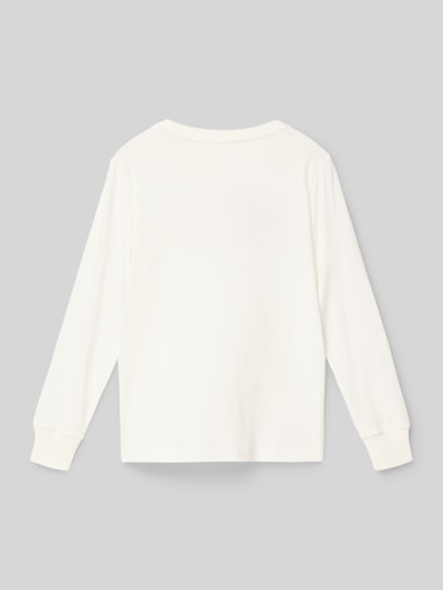 Polo Ralph Lauren Kids Bluzka z długim rękawem i prążkowanymi wykończeniami Écru 3