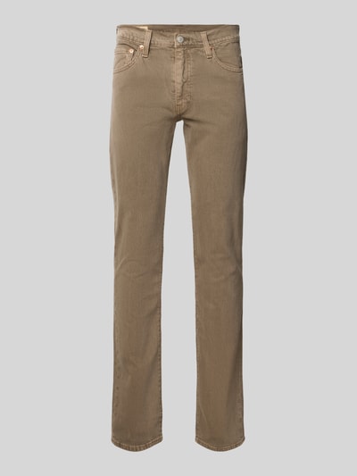 Produktfoto, Slim Fit Jeans aus Baumwoll-Mix Modell '511® SLIM' von Levi's® in Beige, schmal geschnitten, strukturierte Oberfläche, Herren Jeans
