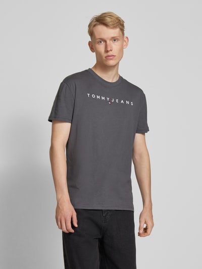 Tommy Jeans T-Shirt mit Label-Print Black 4