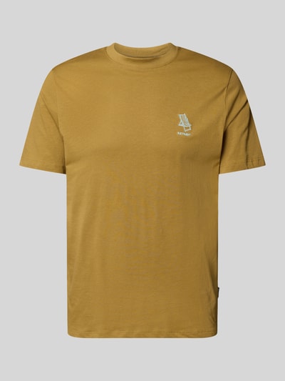 Blend T-Shirt mit Stitching-Detail Modell 'JEPPE' Khaki 2