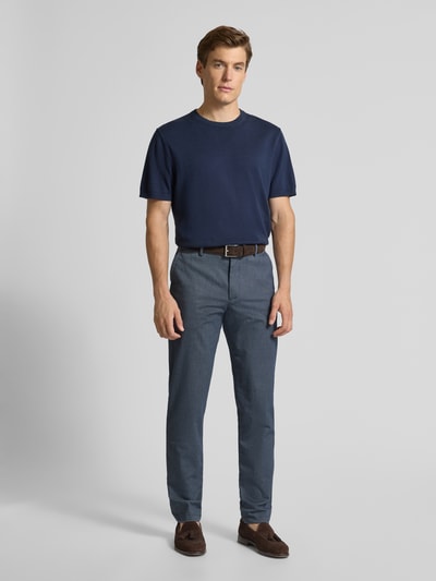 Cinque Slim fit stoffen broek met achterzakken, model 'Brody' Blauw - 1