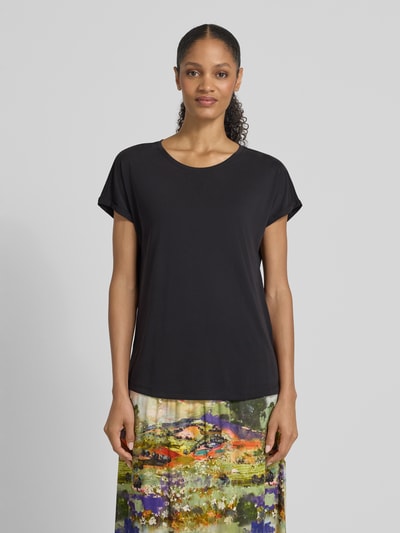 Christian Berg Woman T-shirt z mieszanki modalu z okrągłym dekoltem Czarny 4