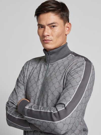 JOOP! Collection Sweatjack met all-over motief, model 'Tayfon' Zwart - 3