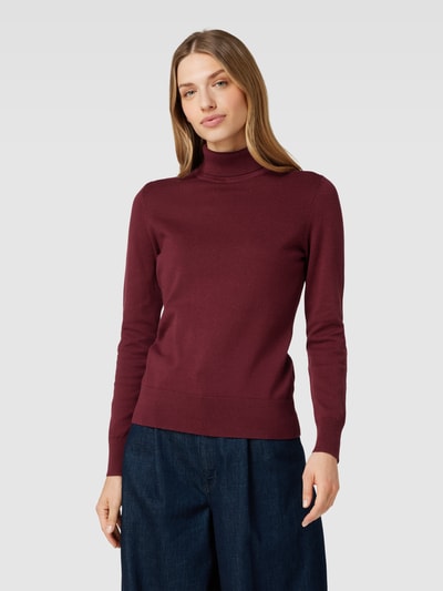 Montego Gebreide pullover met opstaande kraag Bordeaux - 4