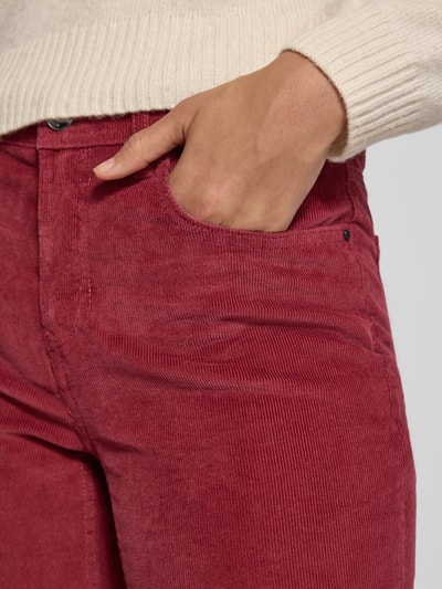 Brax Spodnie sztruksowe o kroju slim fit z mieszanki bawełny model ‘Mary’ Bordowy 3