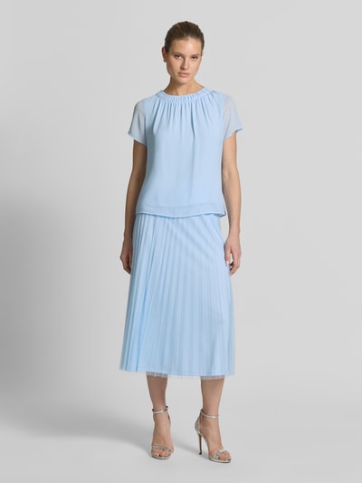 s.Oliver BLACK LABEL Ausgestellter Midi-Rock mit Plissees Bleu 1