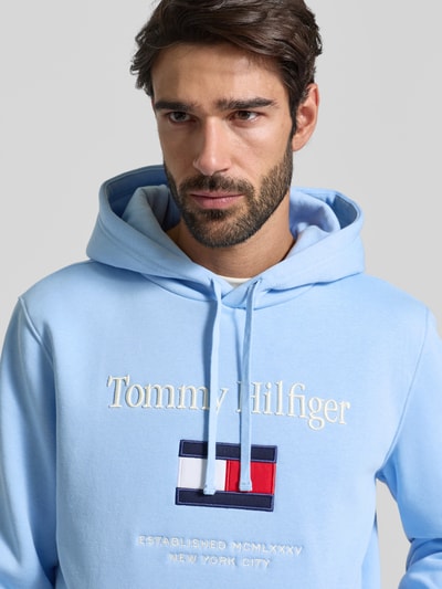 Tommy Hilfiger Regular fit hoodie van katoenmix Lichtblauw - 3