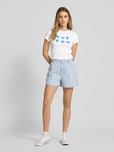 Jake*s Casual T-shirt z nadrukowanym motywem Biały 1