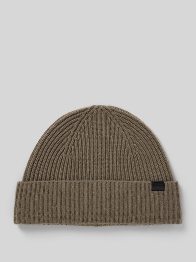 BOSS Czapka z mieszanki wełny i kaszmiru model ‘FILIPPO’ Khaki 1