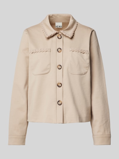 ICHI Blazer met opgestikte borstzakken, model 'SIMONSE' Beige - 2