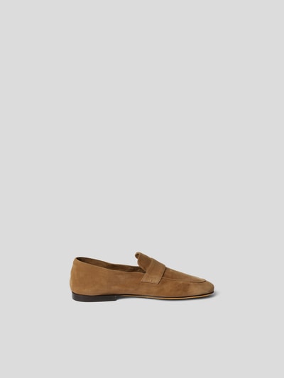 Officine Creative Penny Loafer aus Veloursleder Mittelbraun 6