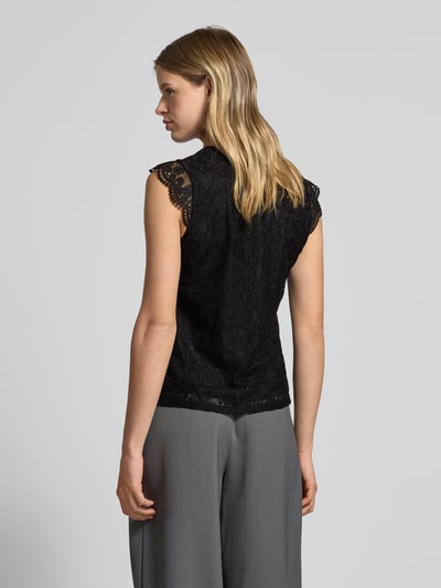 Pieces Regular fit top met kant, model 'COLLINE' Zwart - 5