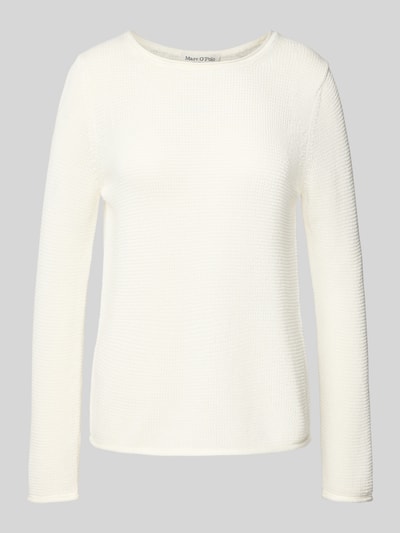 Marc O'Polo Regular Fit Strickpullover aus reiner Baumwolle Offwhite 2