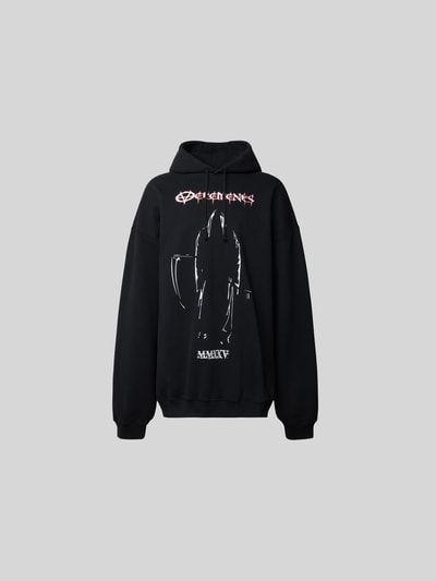 VETEMENTS Hoodie mit Label-Print Black 2