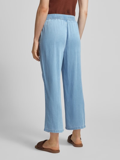 s.Oliver RED LABEL Regular fit culotte met strikceintuur Lichtblauw - 5