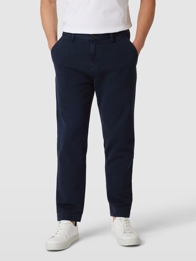 HUGO Stoffen broek met Franse steekzakken, model 'Zeebo' Marineblauw - 4