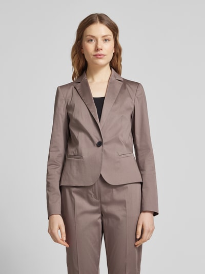 comma Slim Fit Blazer mit Leistentaschen Taupe 4