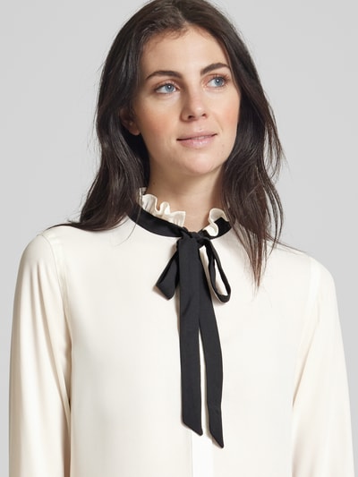 Lauren Ralph Lauren Overhemdblouse met sierstrik, model 'NERLACY' Offwhite - 3